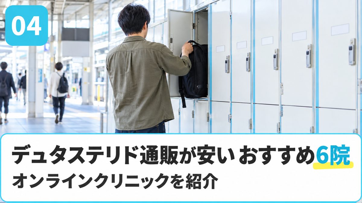 デュタステリド通販が安いおすすめオンラインクリニック6院を紹介する見出しイメージ