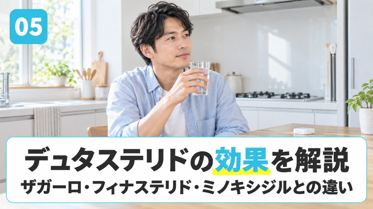 デュタステリドの効果とザガーロ･フィナステリド･ミノキシジルとの違いを解説する見出しイメージ