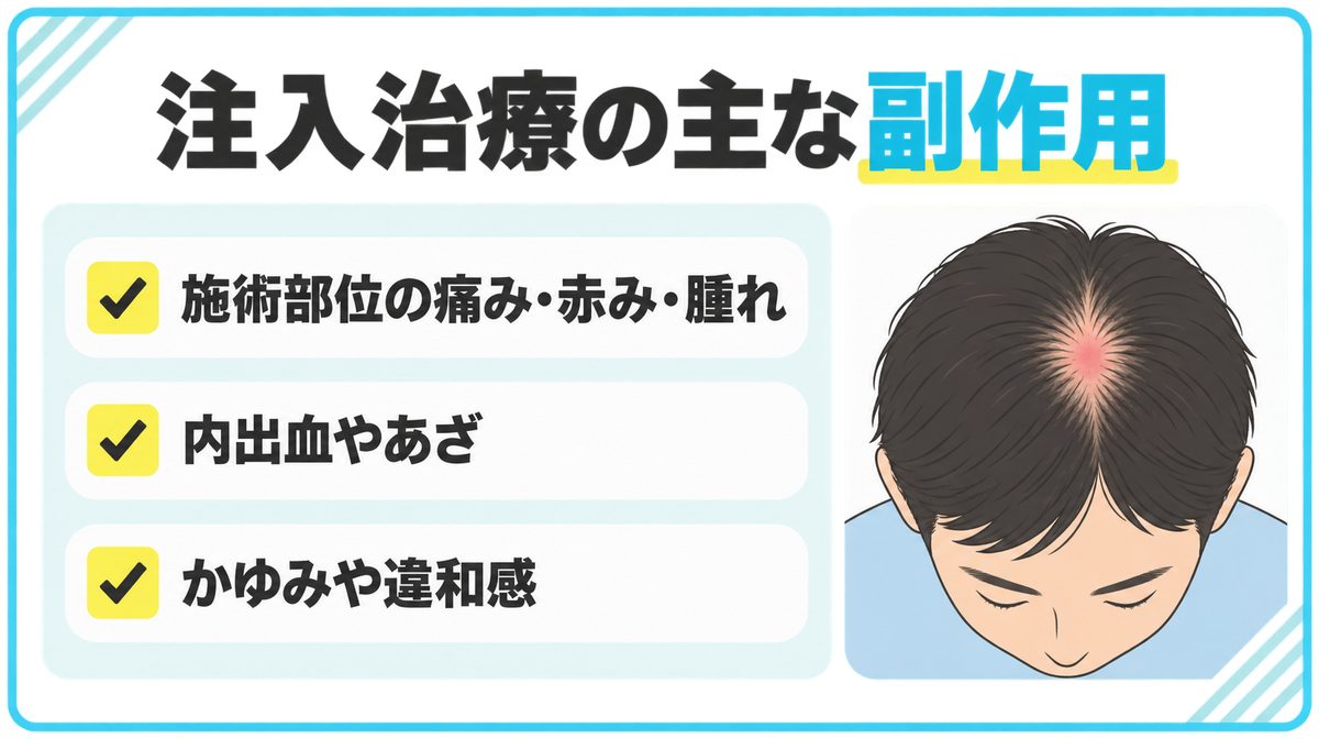 注入治療の主な副作用一覧