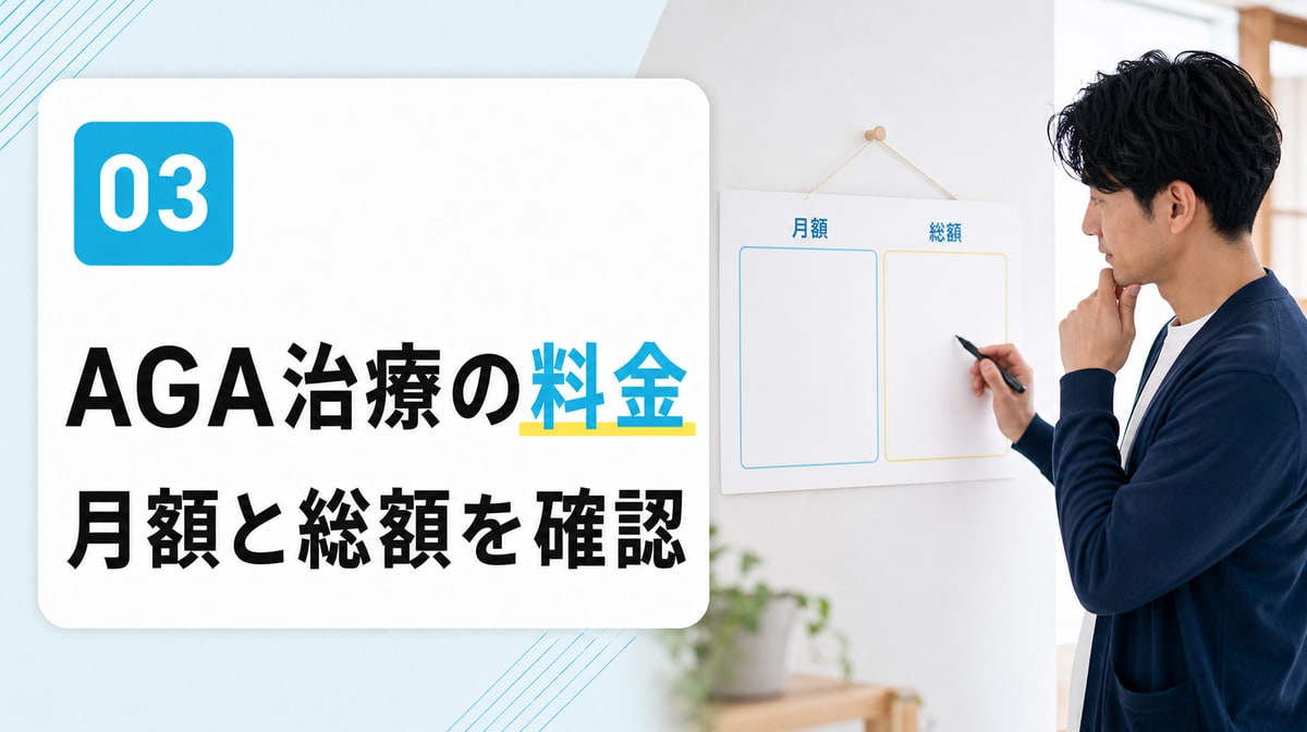DMMオンラインクリニックのAGA治療料金を月額と総額で確認