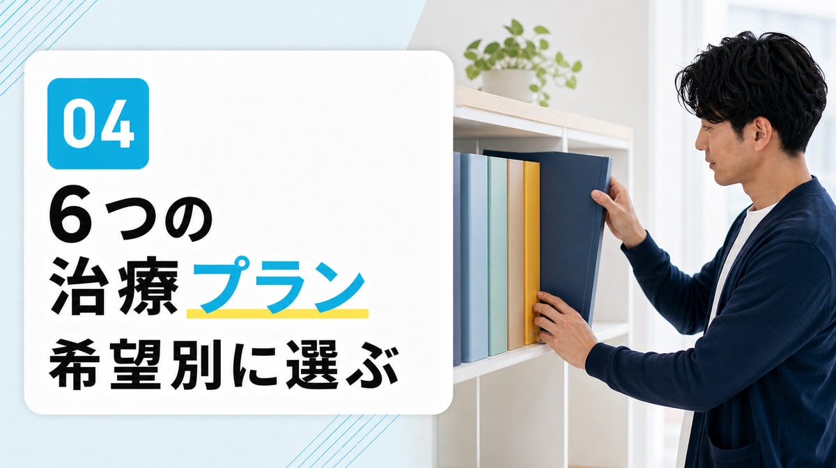 DMMオンラインクリニックのAGA治療6プランを希望別に選ぶ