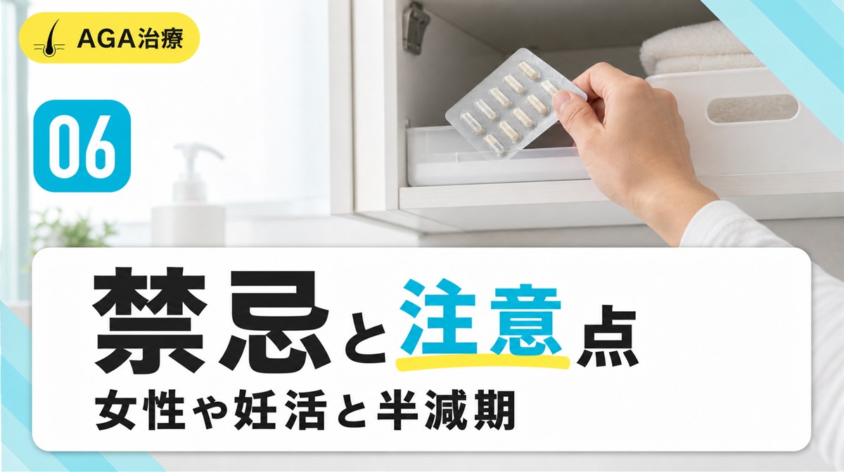 デュタステリドの禁忌と女性や妊活中の注意点や半減期を解説する見出しイメージ