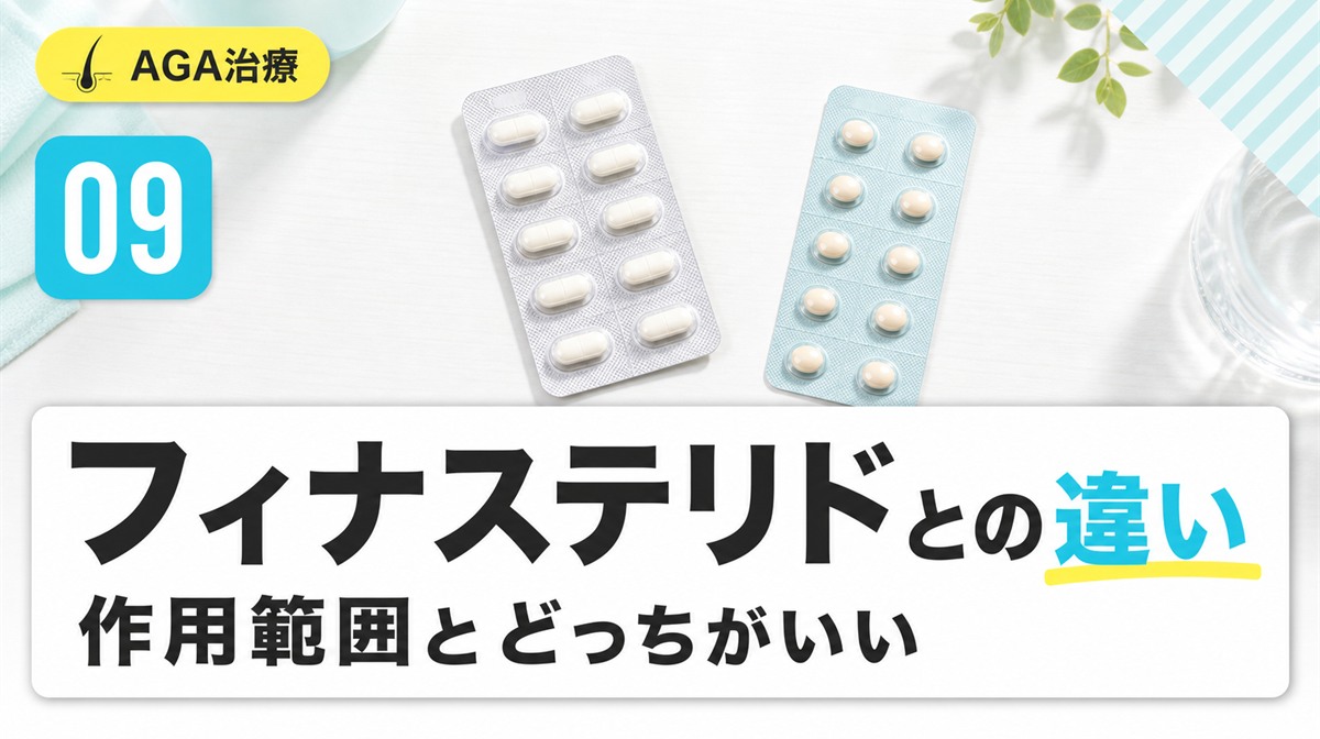 デュタステリドとフィナステリドの作用範囲の違いとどちらがよいかを解説する見出しイメージ