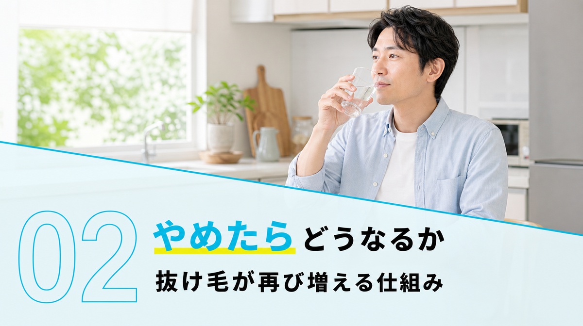 フィナステリドをやめたら髪はどうなるのか確かめる見出しイメージ