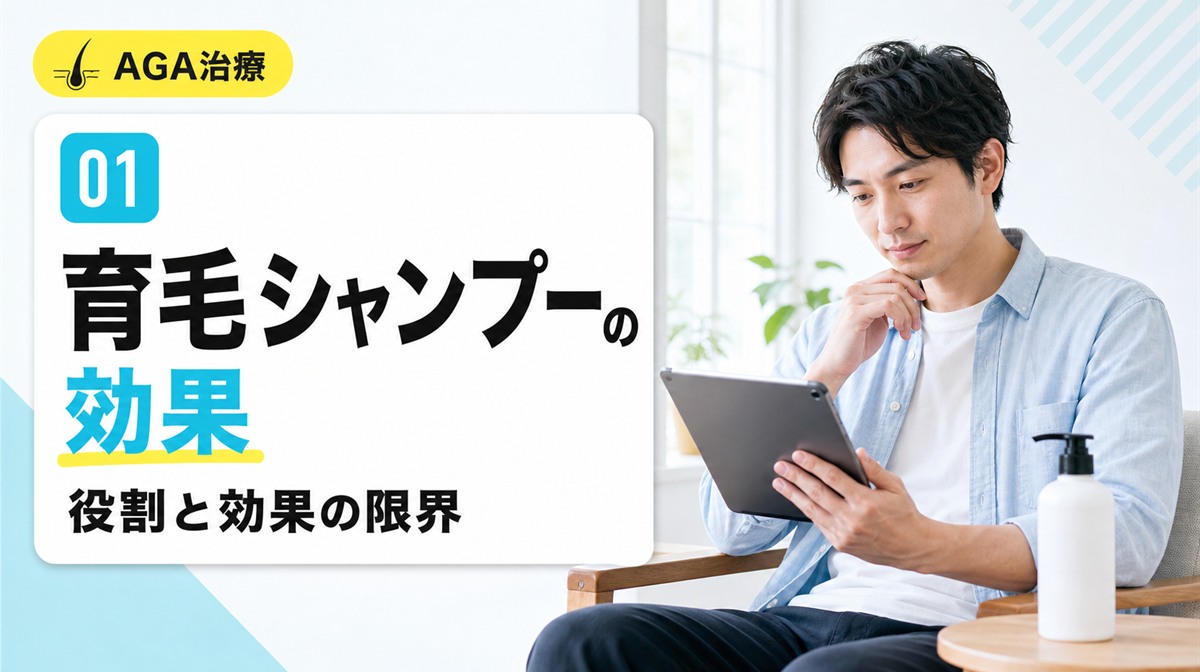 育毛シャンプーは男性も女性も効果があるのかと役割や効果の限界を解説する見出しイメージ
