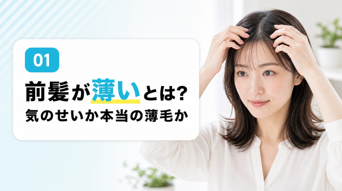 前髪が薄いスカスカとは気のせいか本当の薄毛かの基準を確認する見出しイメージ