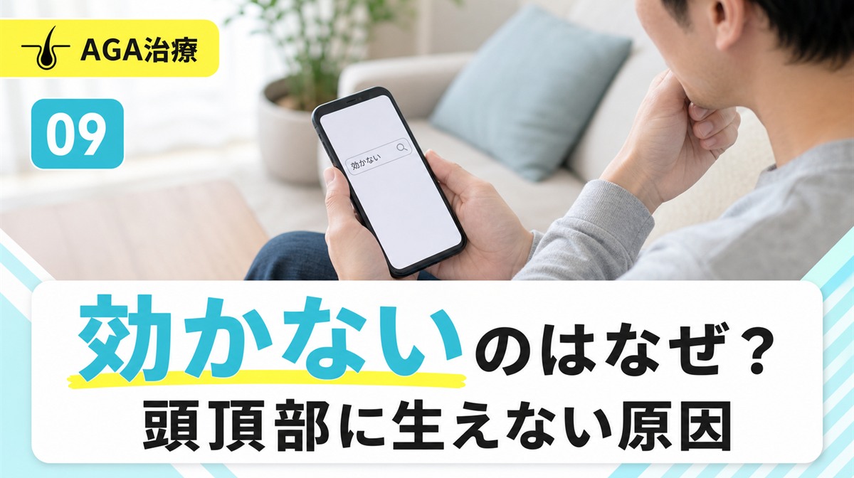 ミノキシジルが効かないのはなぜか効かない人の原因を解説する見出しイメージ