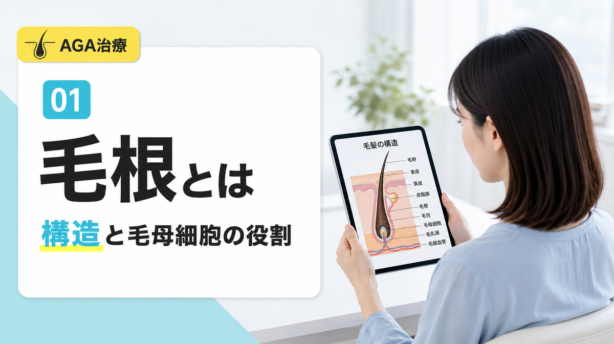 毛根とは何かと髪の構造や毛母細胞と毛乳頭の役割を確かめる見出しイメージ