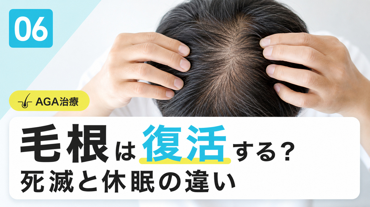 抜けた毛の毛根で死滅を判断する方法と復活できるかを解説する見出しイメージ