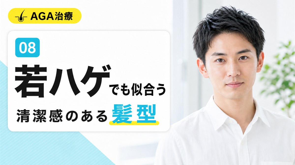若ハゲでも似合う髪型と避けたい髪型や清潔感の出し方を解説する見出しイメージ