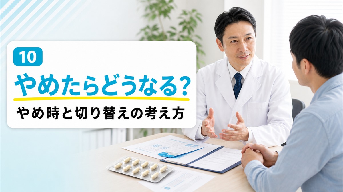 ザガーロをやめたらどうなるかとやめ時や切り替えを解説する見出しイメージ